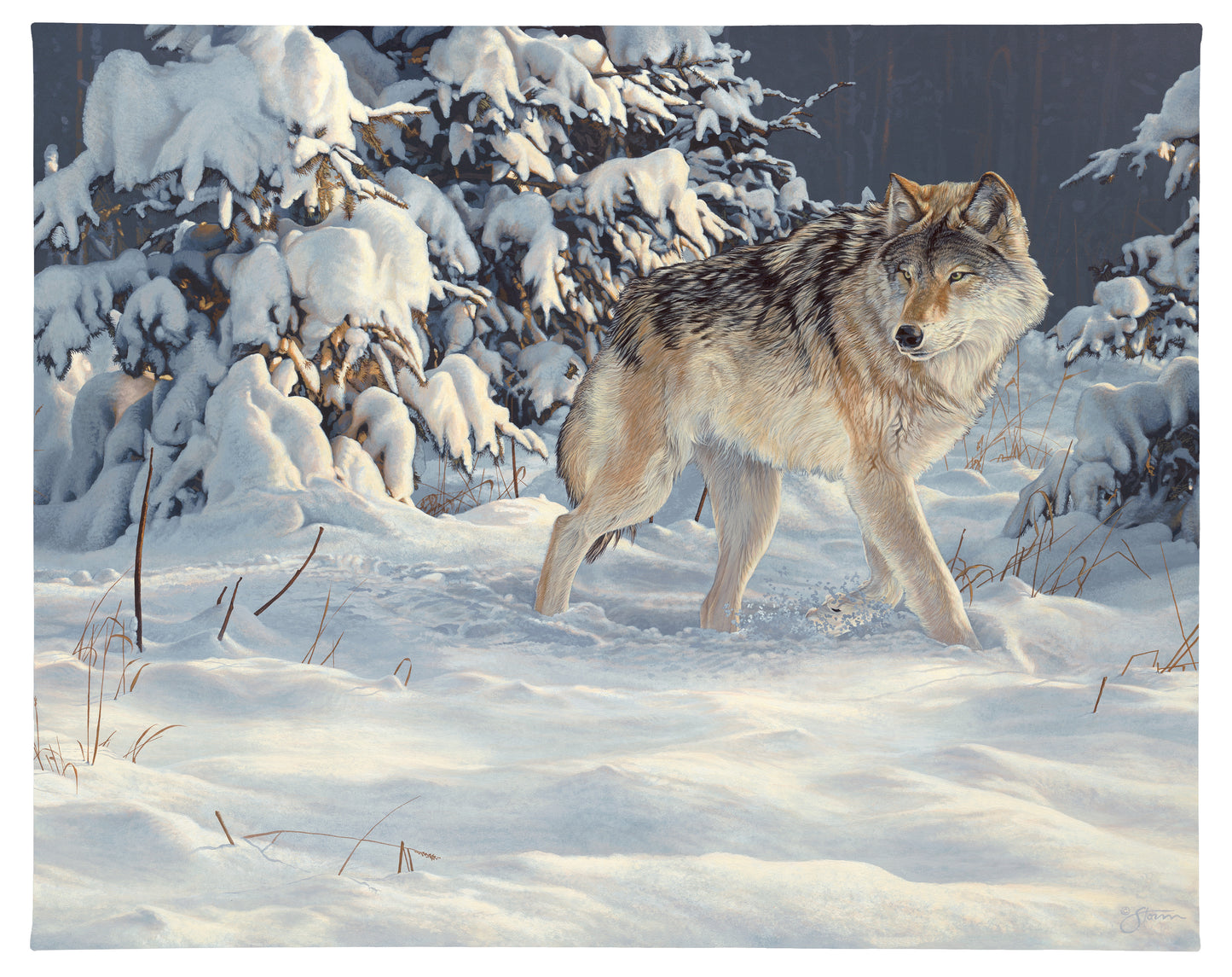 Winter Stroll - 19" x 24" Gallery Wrapped Canvas