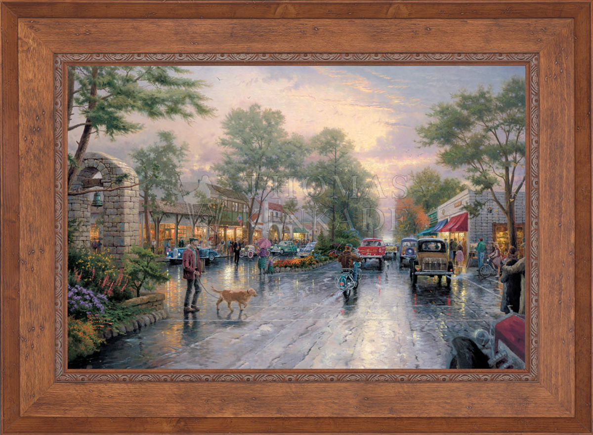 Carmel, Sunset on Ocean Avenue - Limited Edition Canvas