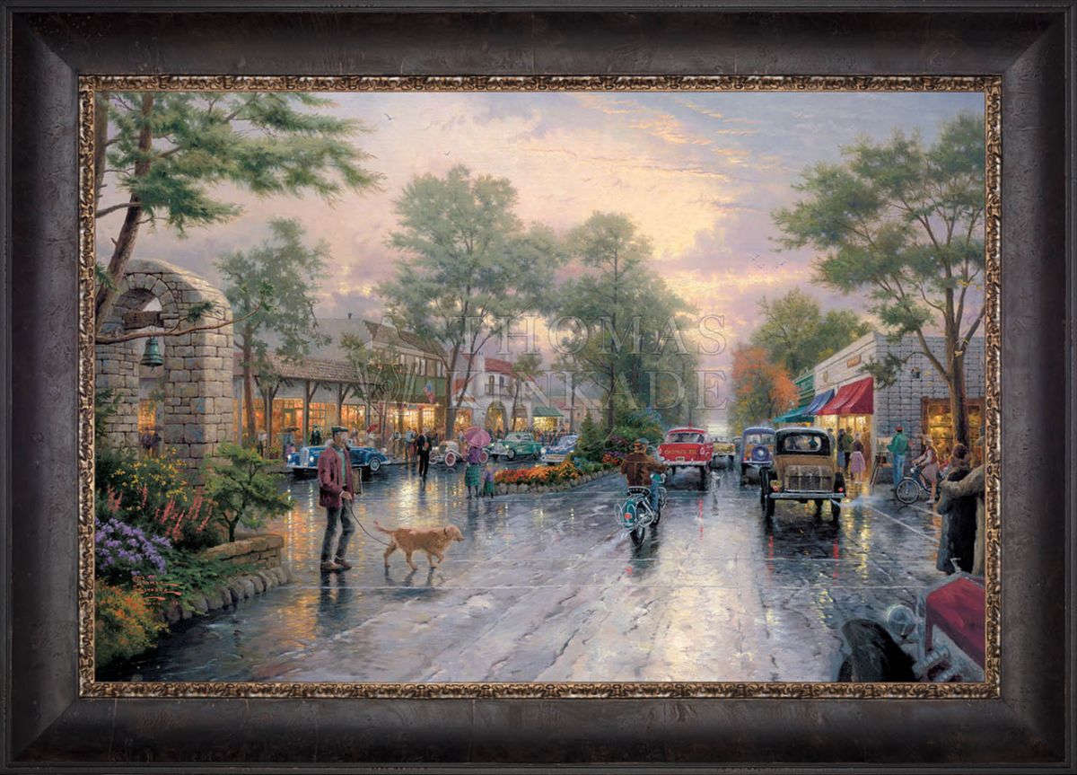 Carmel, Sunset on Ocean Avenue - Limited Edition Canvas