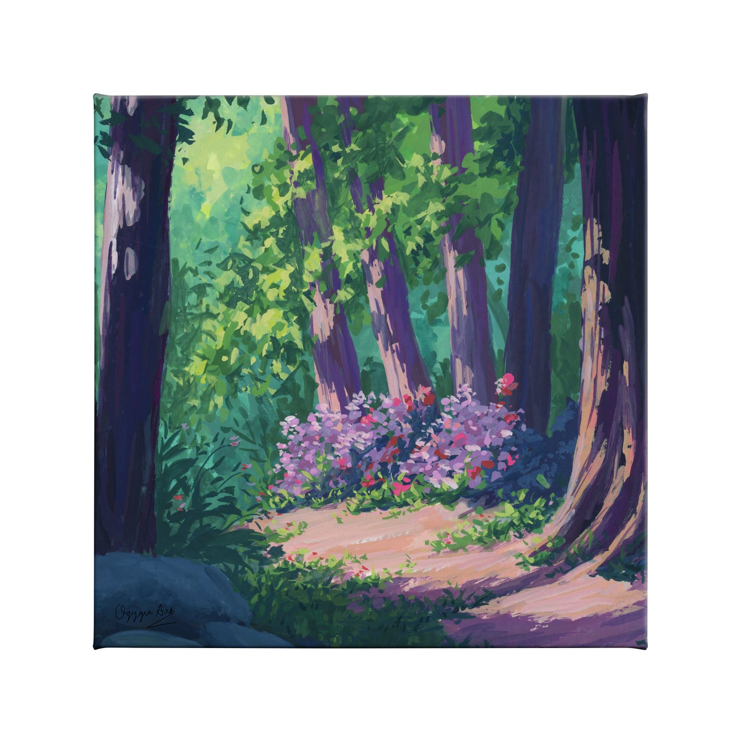 Forest Pathway - 14" x 14" Gallery Wrapped Canvas