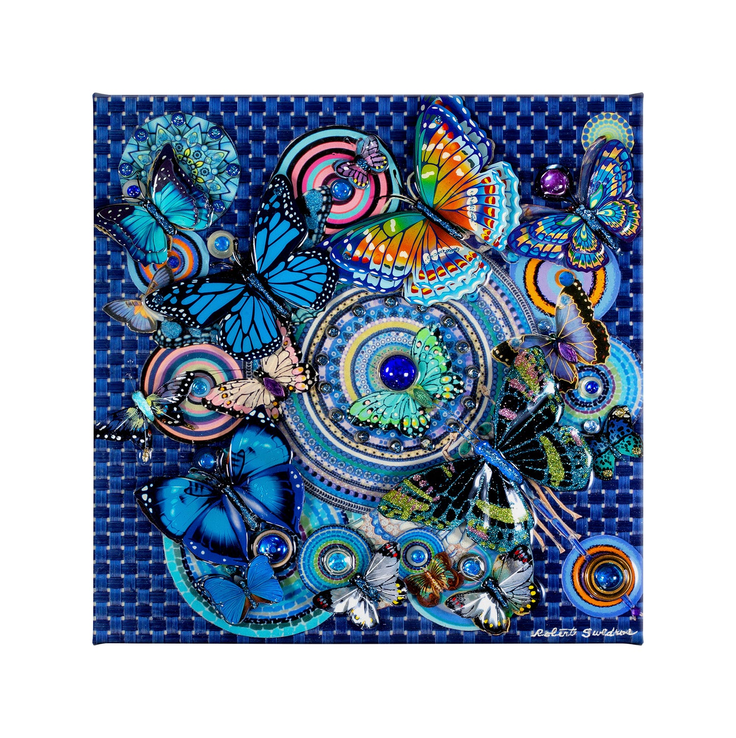 Cyber Flight - 14" x 14" Gallery Wrapped Canvas