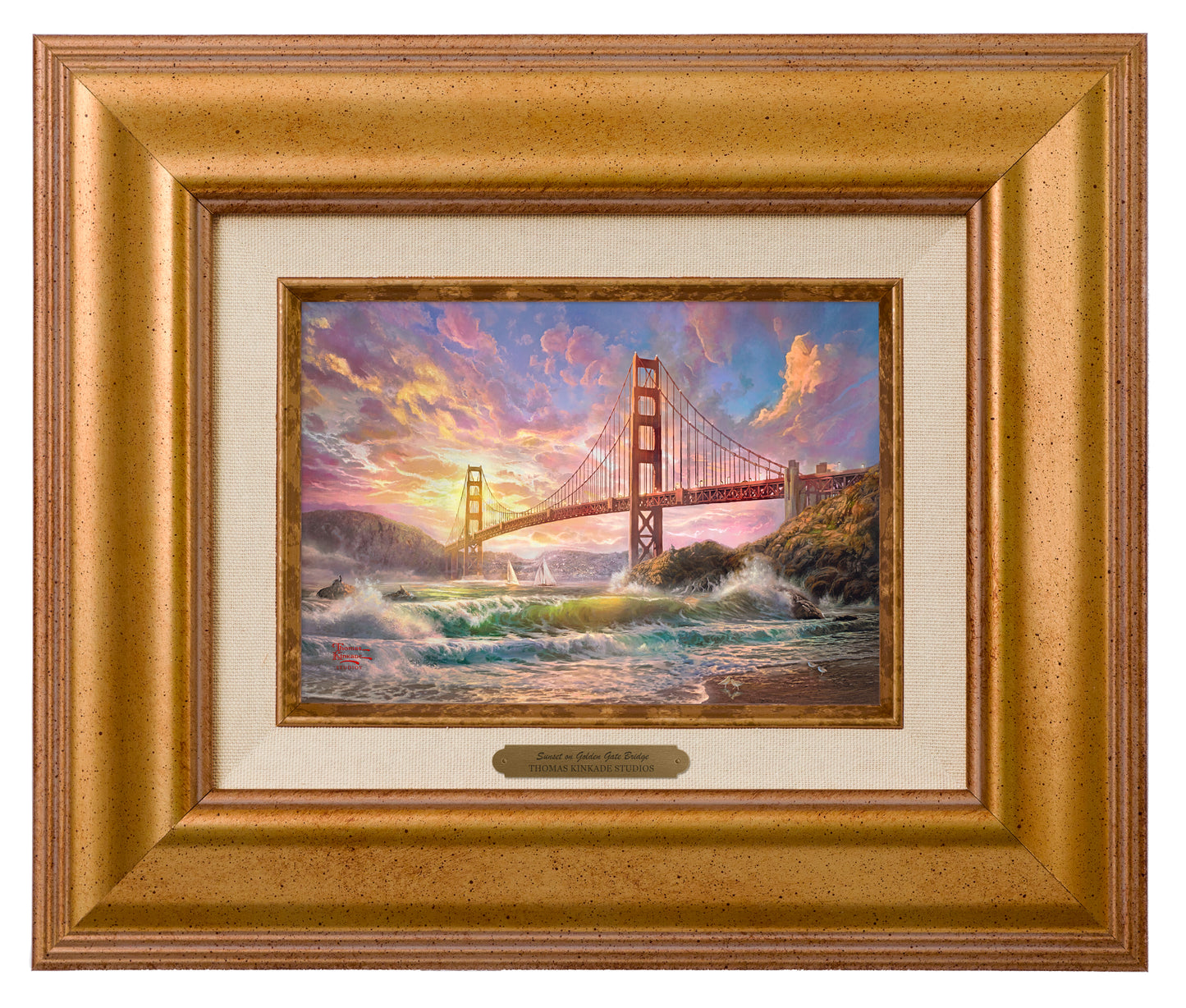 Sunset on Golden Gate Bridge - Brushworks