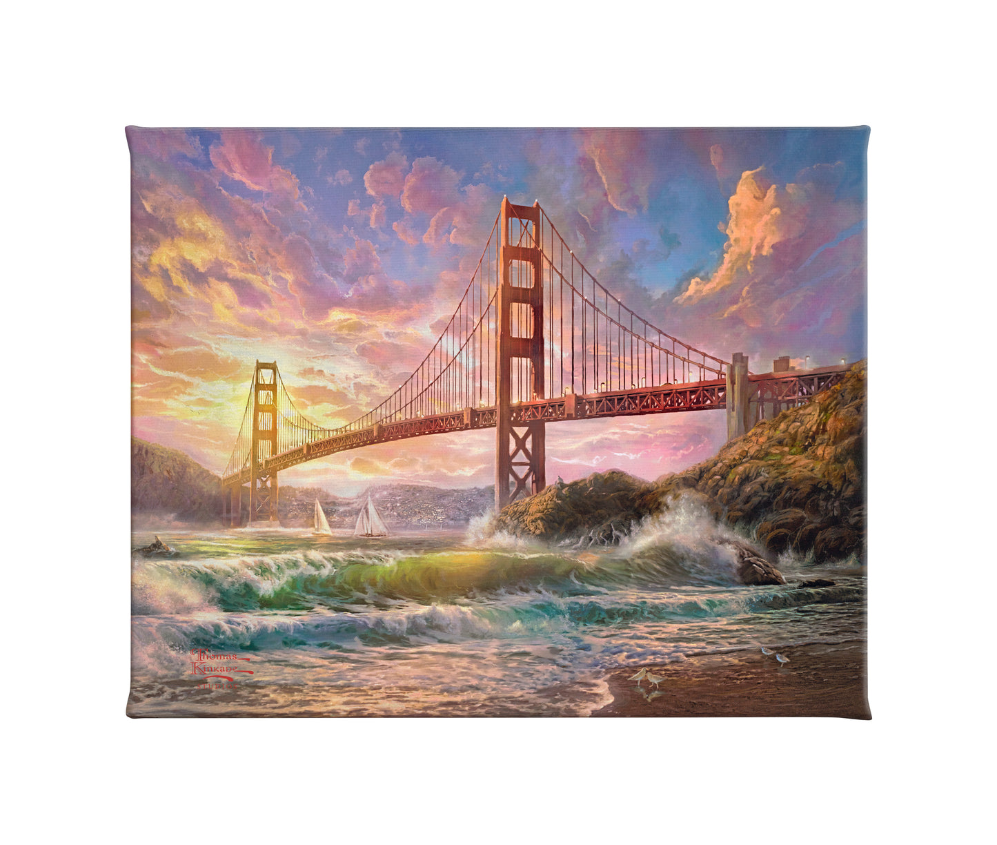 Sunset on Golden Gate Bridge - 8" x 10" Gallery Wrapped Canvas