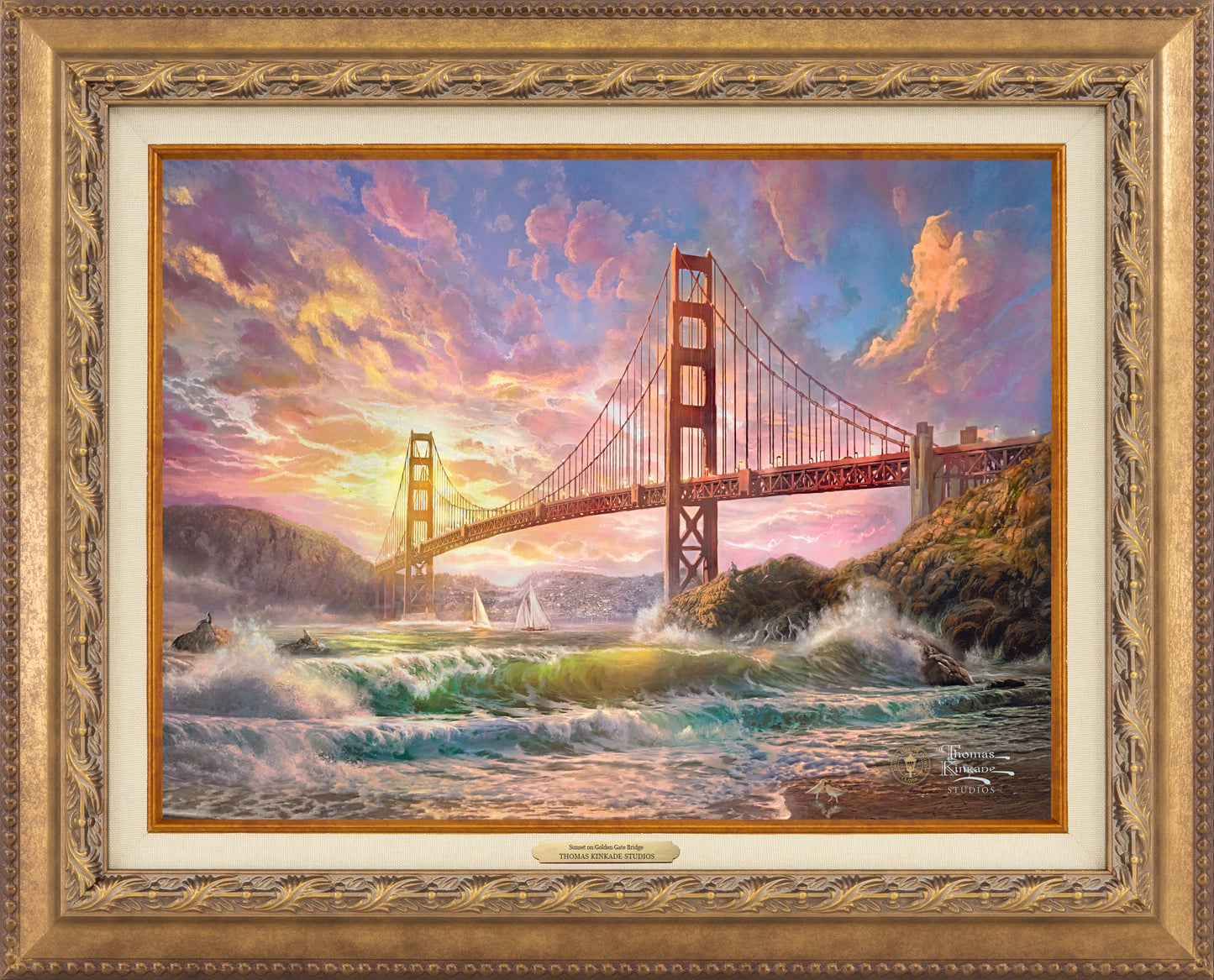 Sunset on Golden Gate Bridge - Canvas Classics