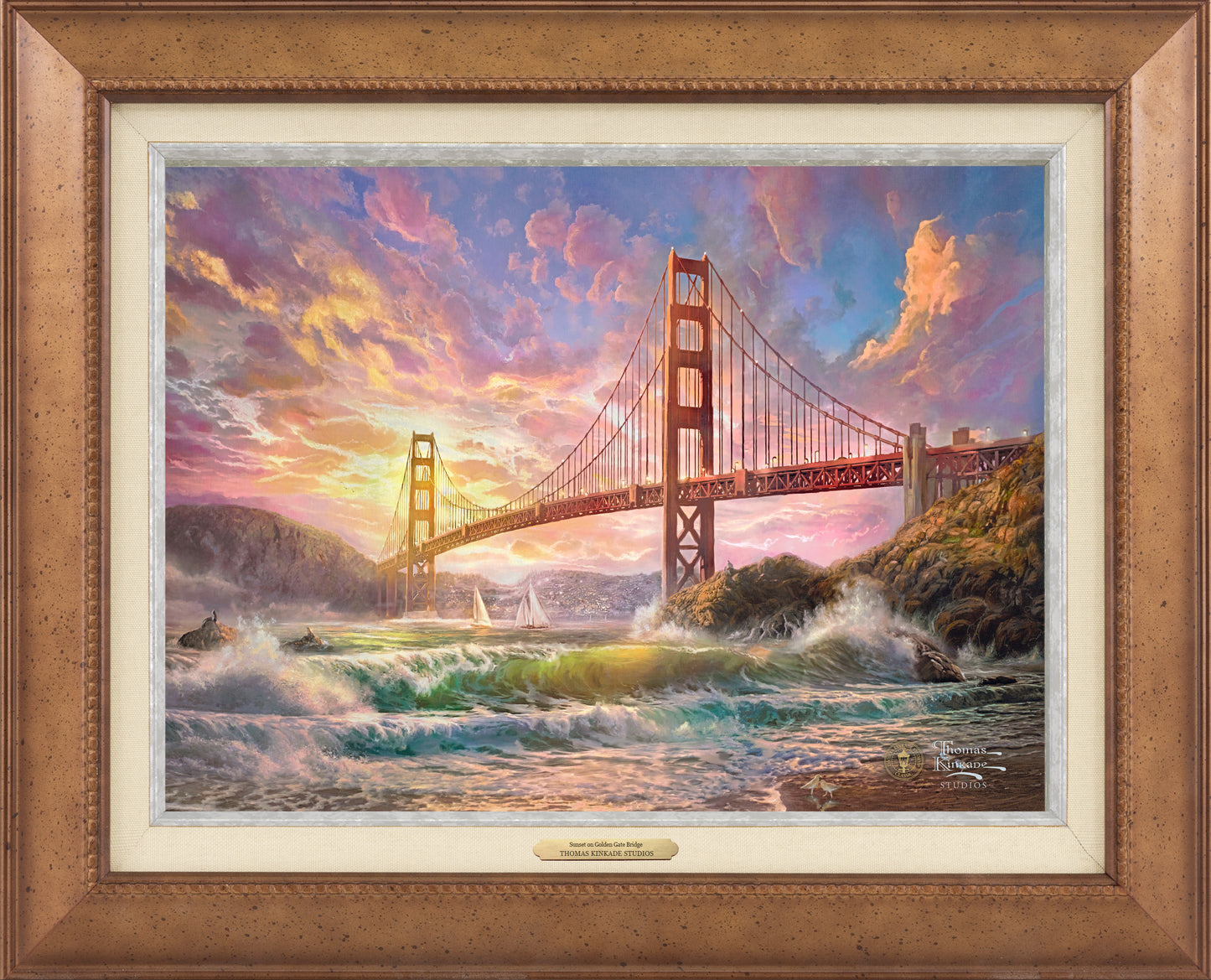 Sunset on Golden Gate Bridge - Canvas Classics