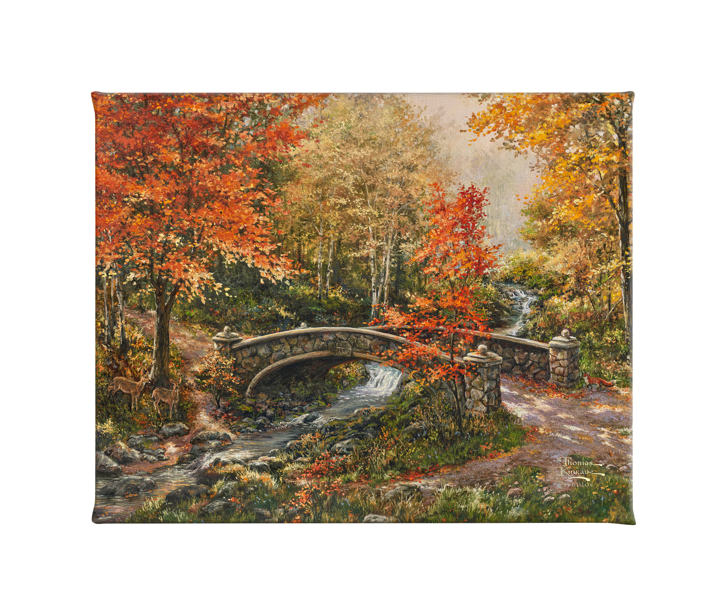 Fall at Fox Creek Bridge - 8" x 10" Gallery Wrapped Canvas