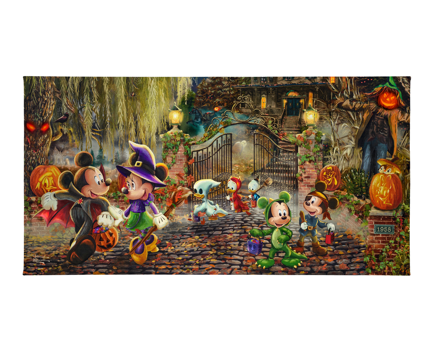 Disney Mickey and Minnie Halloween Fun - 16" x 31" Gallery Wrapped Canvas