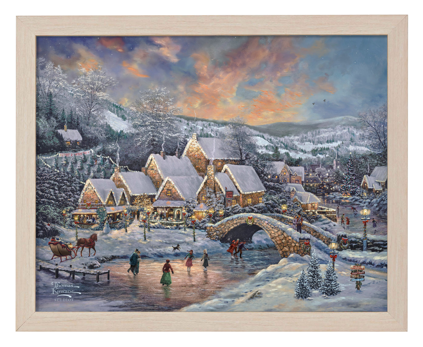 Christmas at Lamplight Village - Art Prints