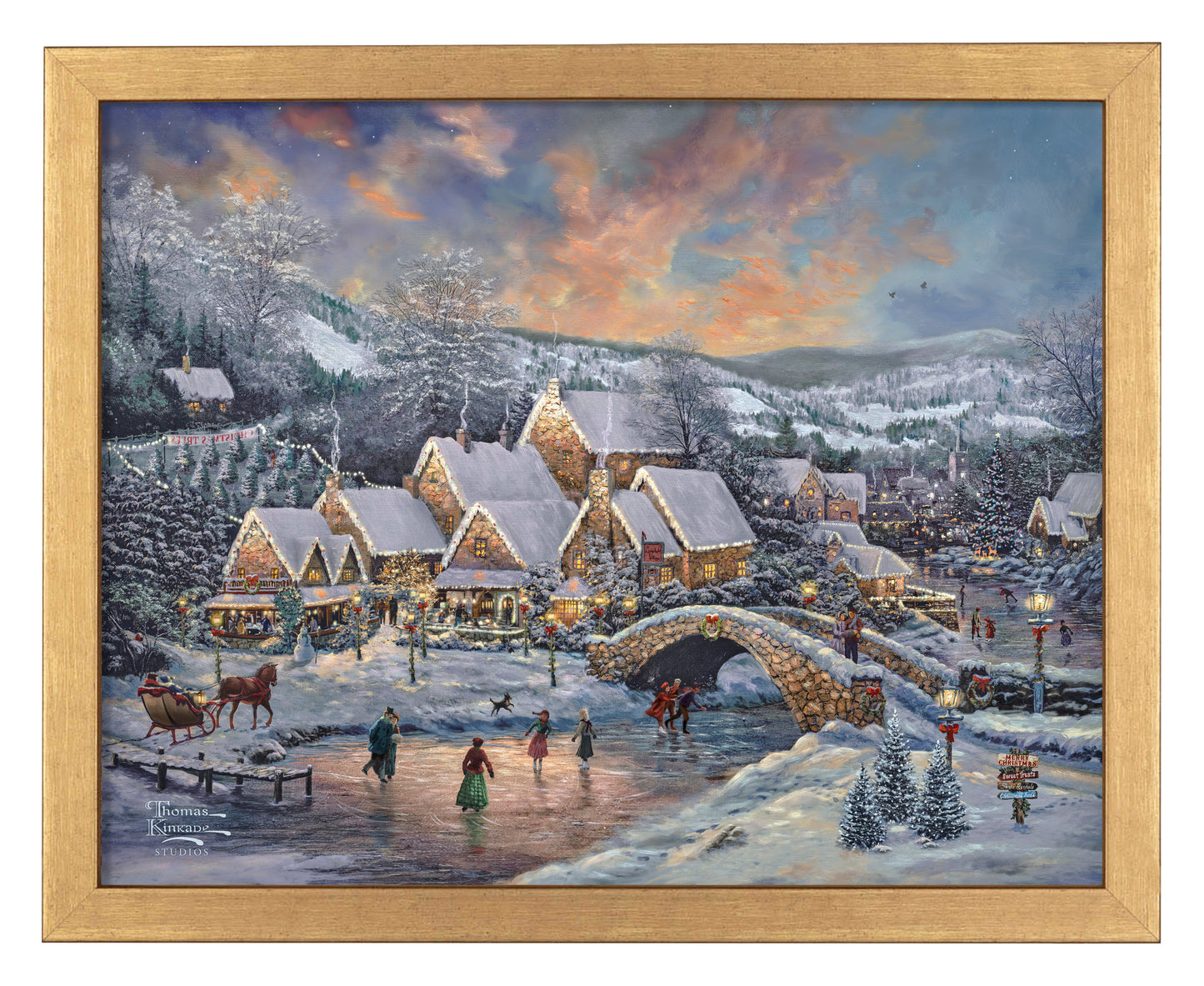 Christmas at Lamplight Village - Art Prints
