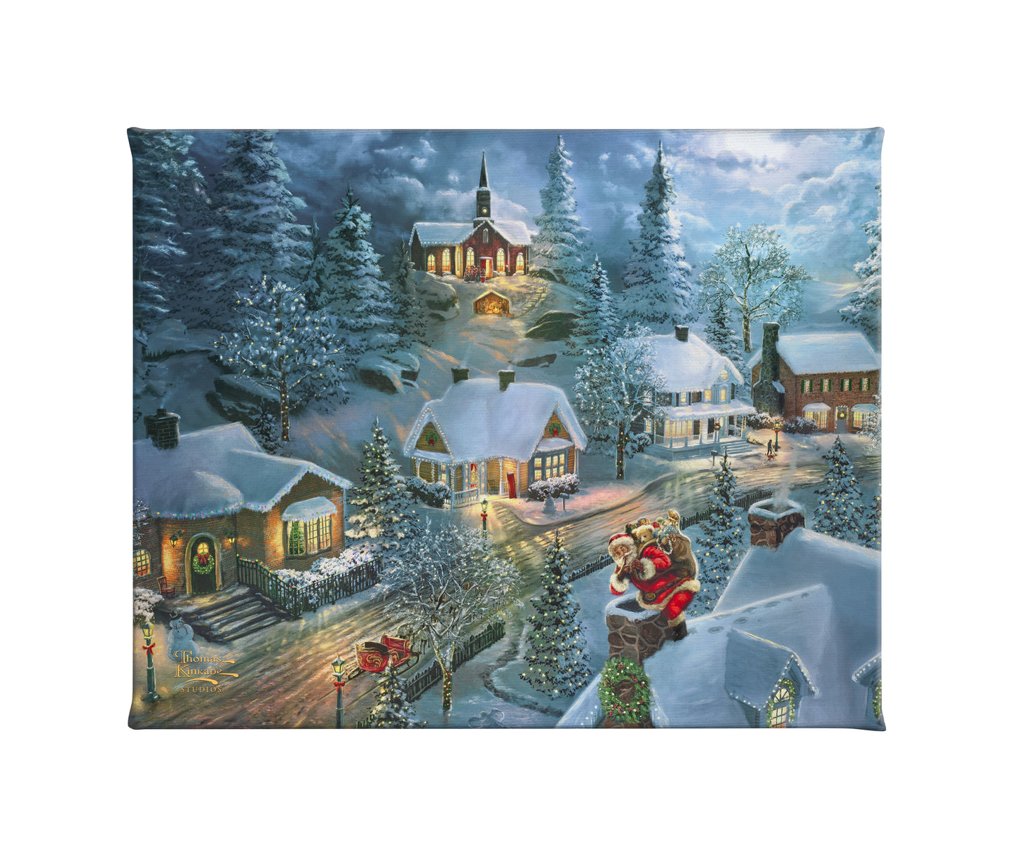 Santa's Silent Night - 8" x 10" Gallery Wrapped Canvas