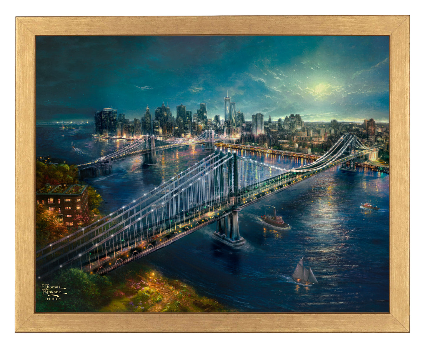 Moonlight over Manhattan - Art Prints