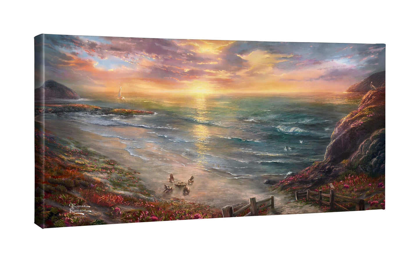 Beachside Gathering - 16" x 31" Gallery Wrapped Canvas