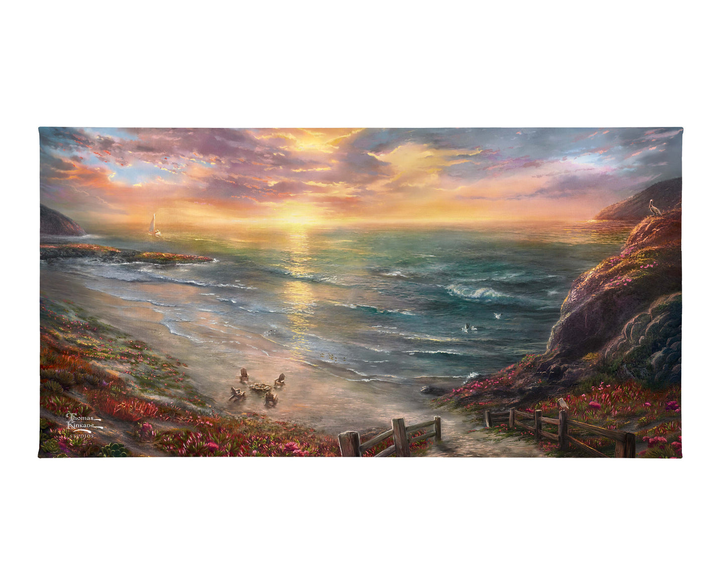 Beachside Gathering - 16" x 31" Gallery Wrapped Canvas