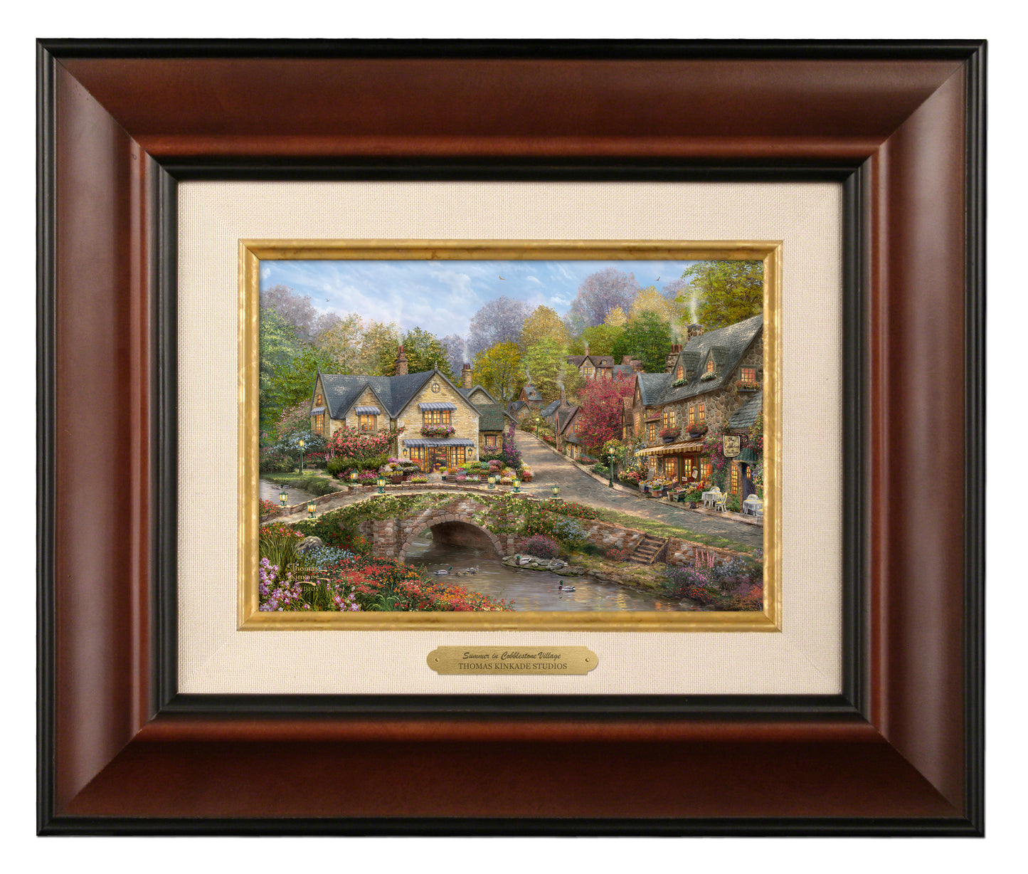 Summer in Cobblestone Village - Brushworks