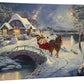 Disney Mickey and Minnie Evening Sleigh Ride - 24" x 30" Gallery Wrapped Canvas