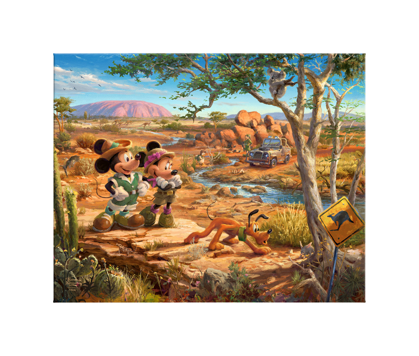 Disney Mickey and Minnie in the Outback - 24" x 30" Gallery Wrapped Canvas