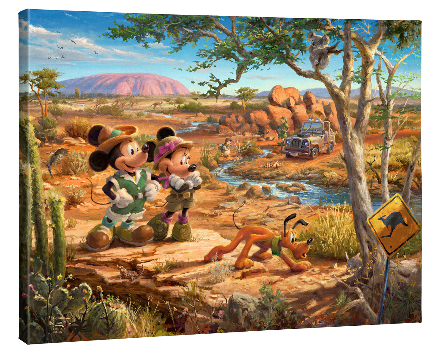 Disney Mickey and Minnie in the Outback - 24" x 30" Gallery Wrapped Canvas
