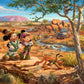 Disney Mickey and Minnie in the Outback - 24" x 30" Gallery Wrapped Canvas
