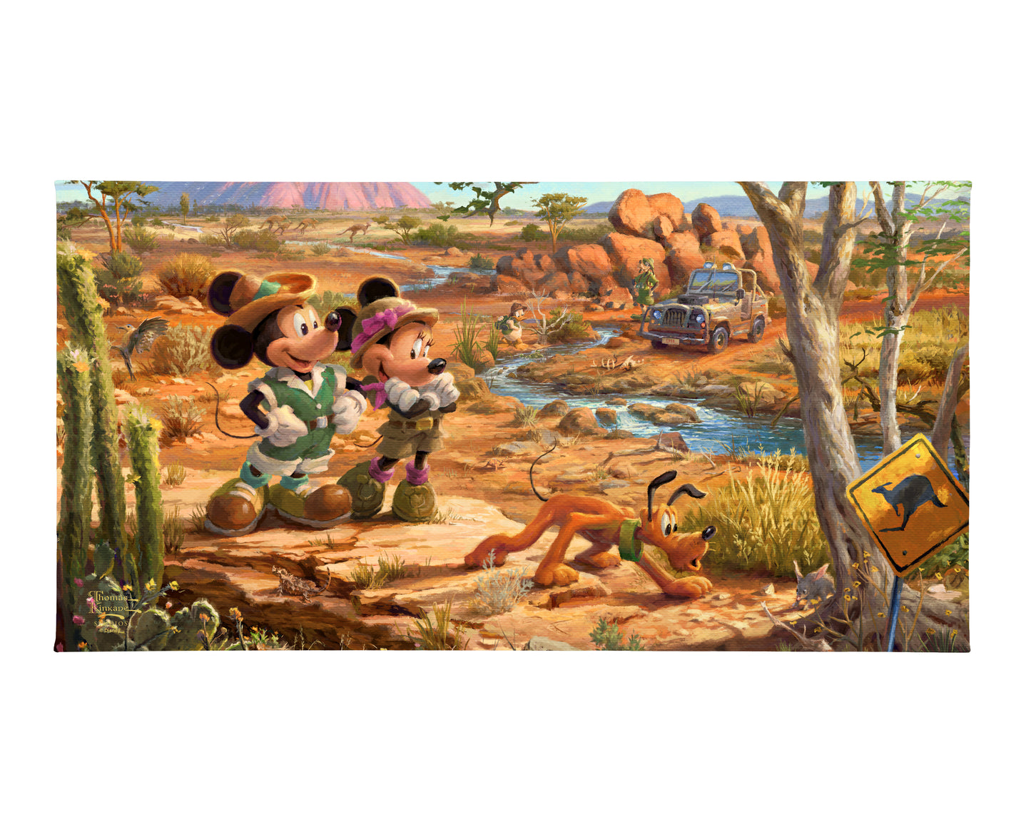 Disney Mickey and Minnie in the Outback - 16" x 31" Gallery Wrapped Canvas