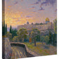 Jerusalem Sunset - 14" x 14" Gallery Wrapped Canvas