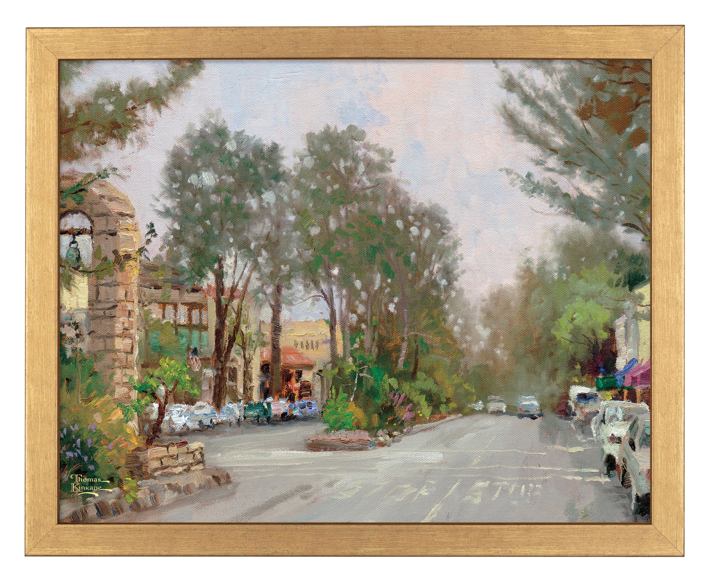 Carmel, Ocean Avenue on a Rainy Afternoon - Art Prints