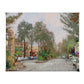 Carmel, Ocean Avenue on a Rainy Afternoon - 8" x 10" Gallery Wrapped Canvas