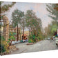 Carmel, Ocean Avenue on a Rainy Afternoon - 8" x 10" Gallery Wrapped Canvas