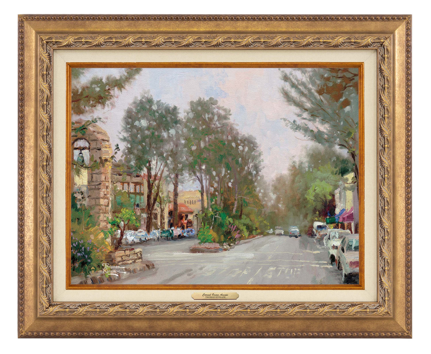 Carmel, Ocean Avenue on a Rainy Afternoon - Canvas Classics