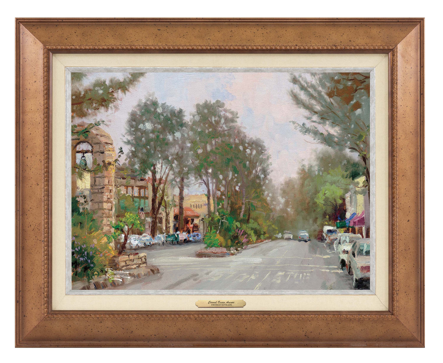 Carmel, Ocean Avenue on a Rainy Afternoon - Canvas Classics