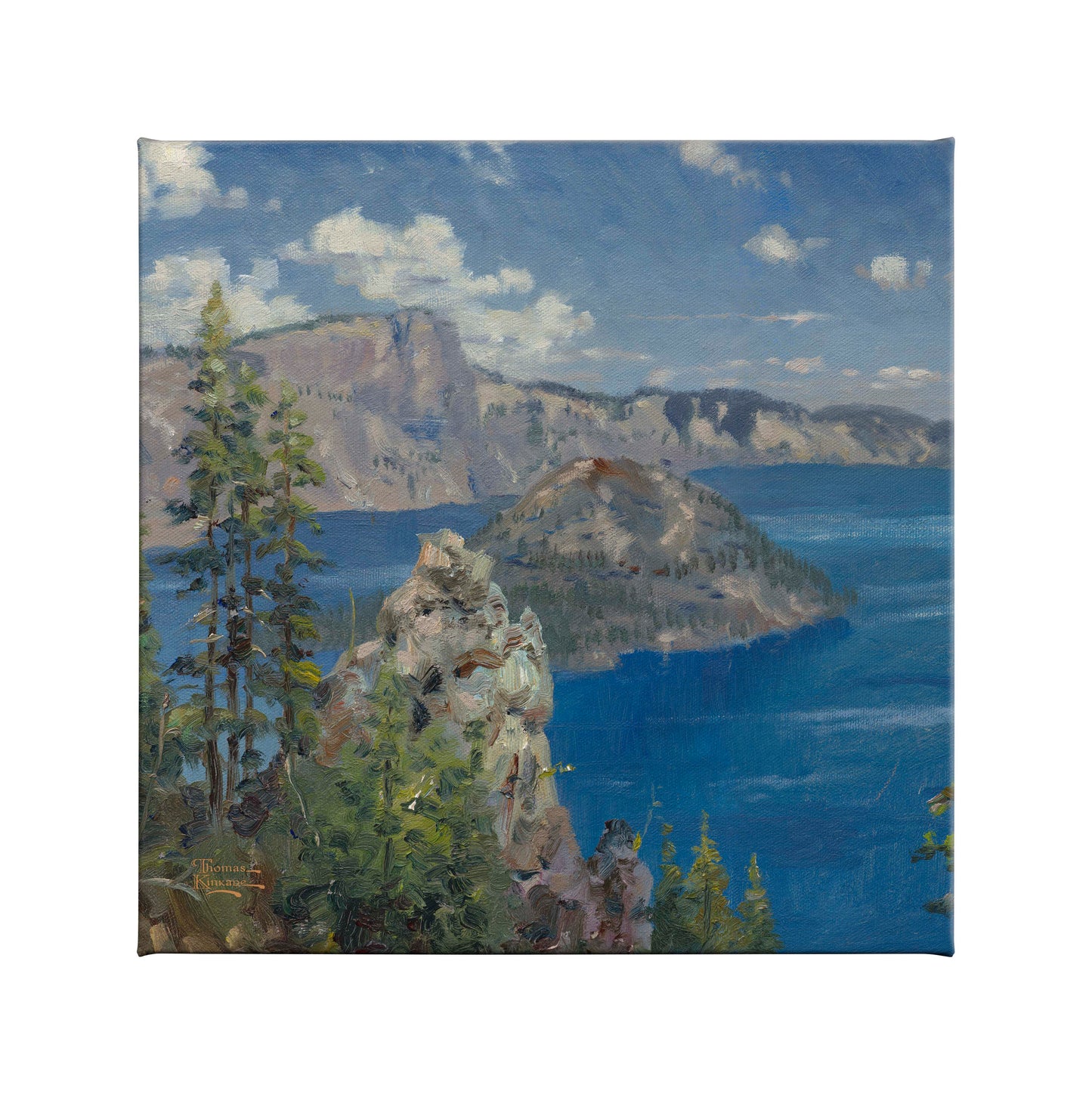 Crater Lake - 14" x 14" Gallery Wrapped Canvas