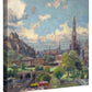 Edinburgh, Scotland - 14" x 14" Gallery Wrapped Canvas