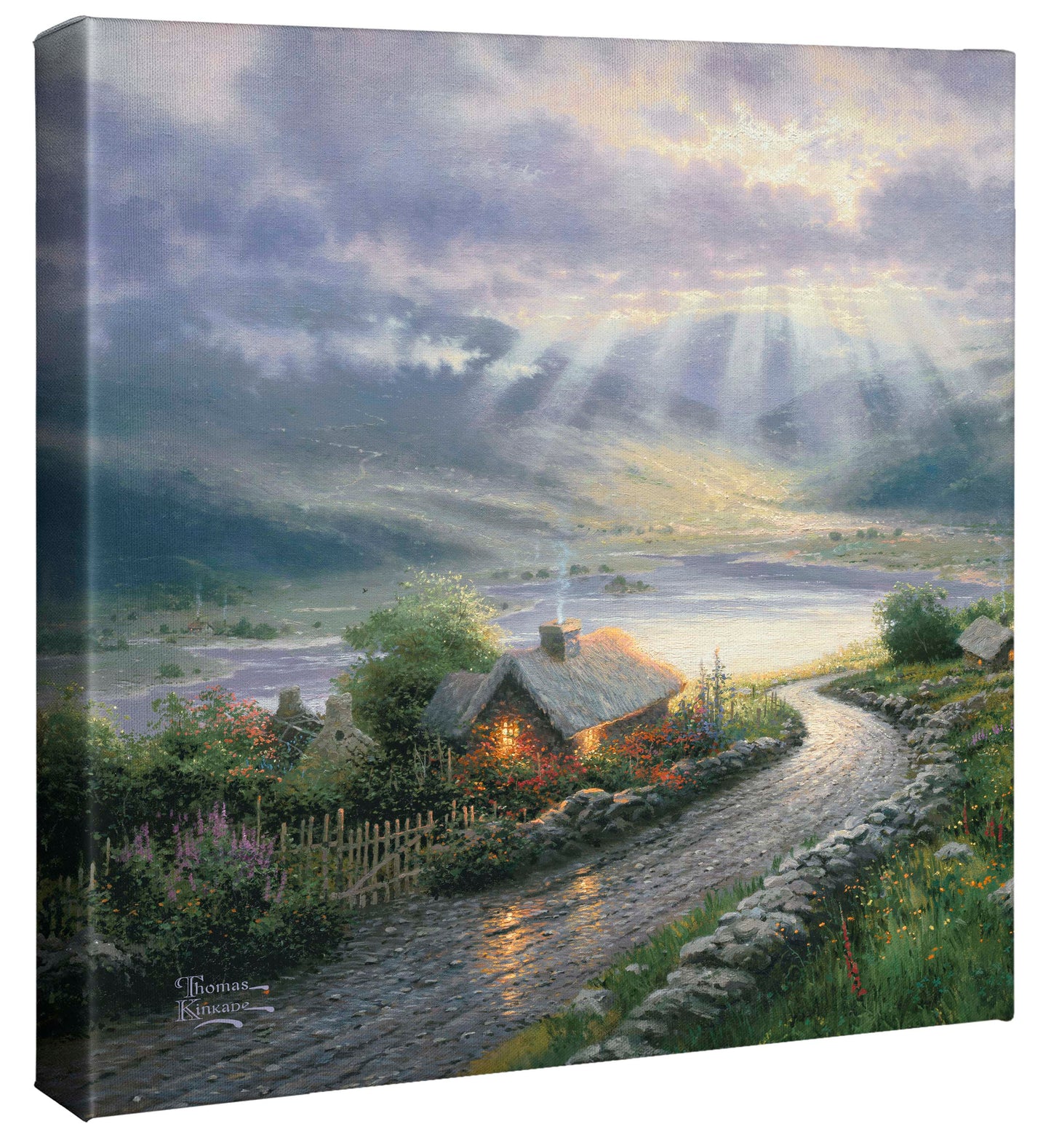 Emerald Isle Cottage - 14" x 14" Gallery Wrapped Canvas