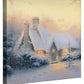 Christmas Tree Cottage - 14" x 14" Gallery Wrapped Canvas