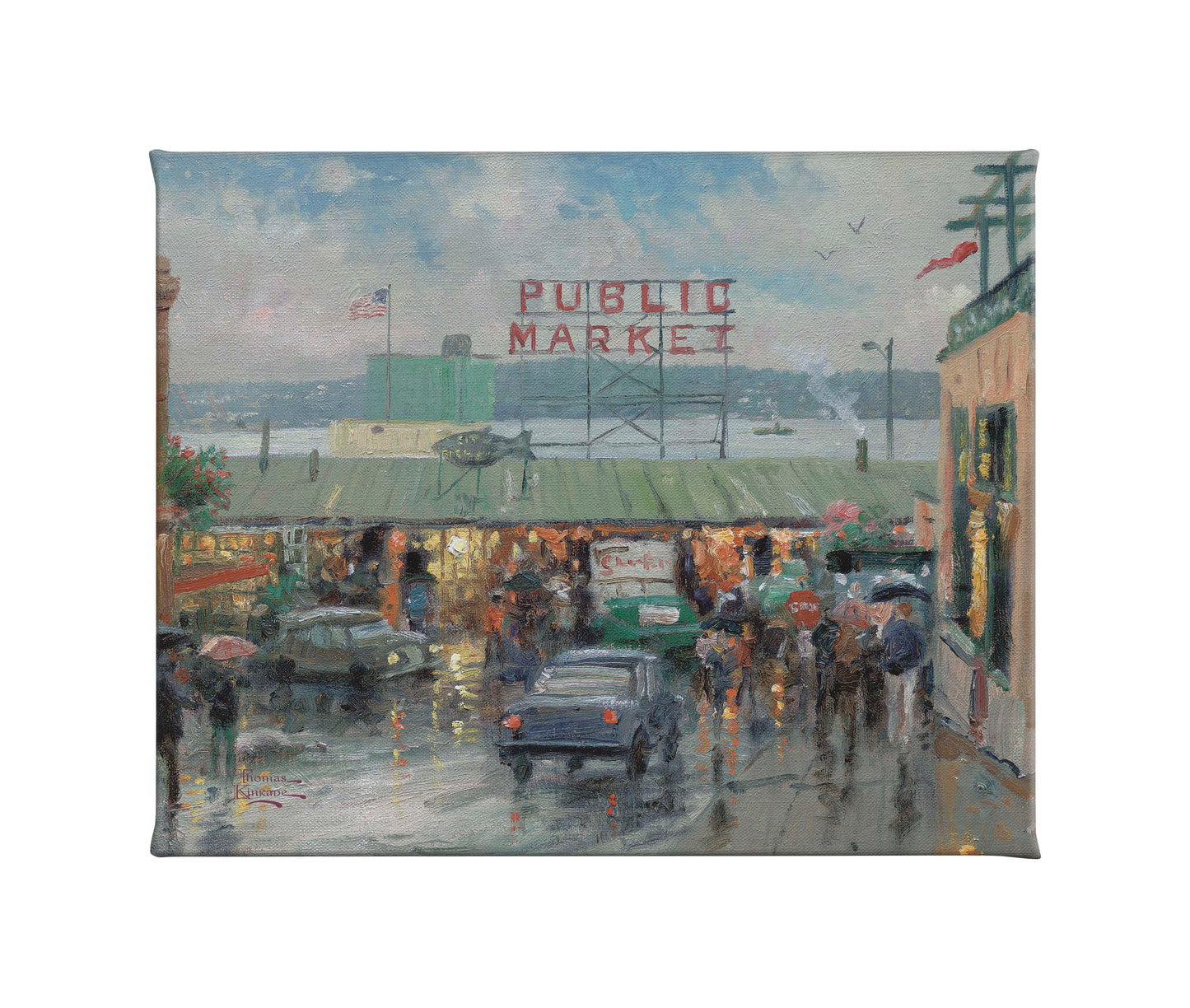 Pike Place Market, Seattle - 8" x 10" Gallery Wrapped Canvas