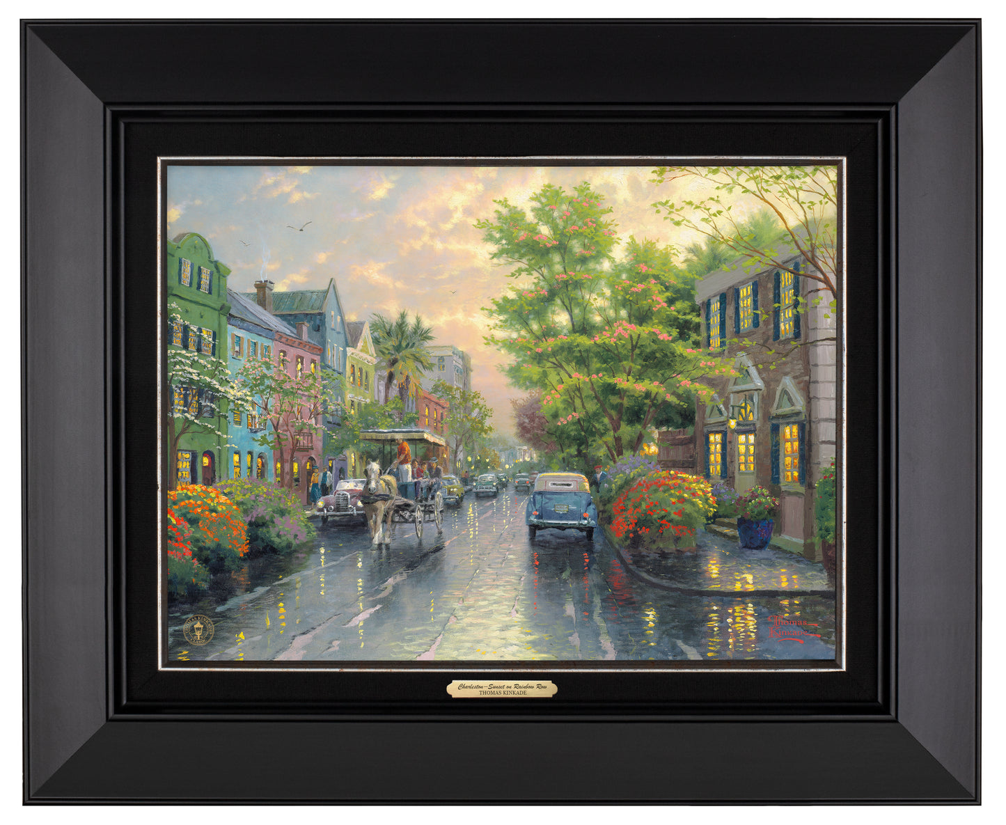 Charleston, Sunset on Rainbow Row - Canvas Classics