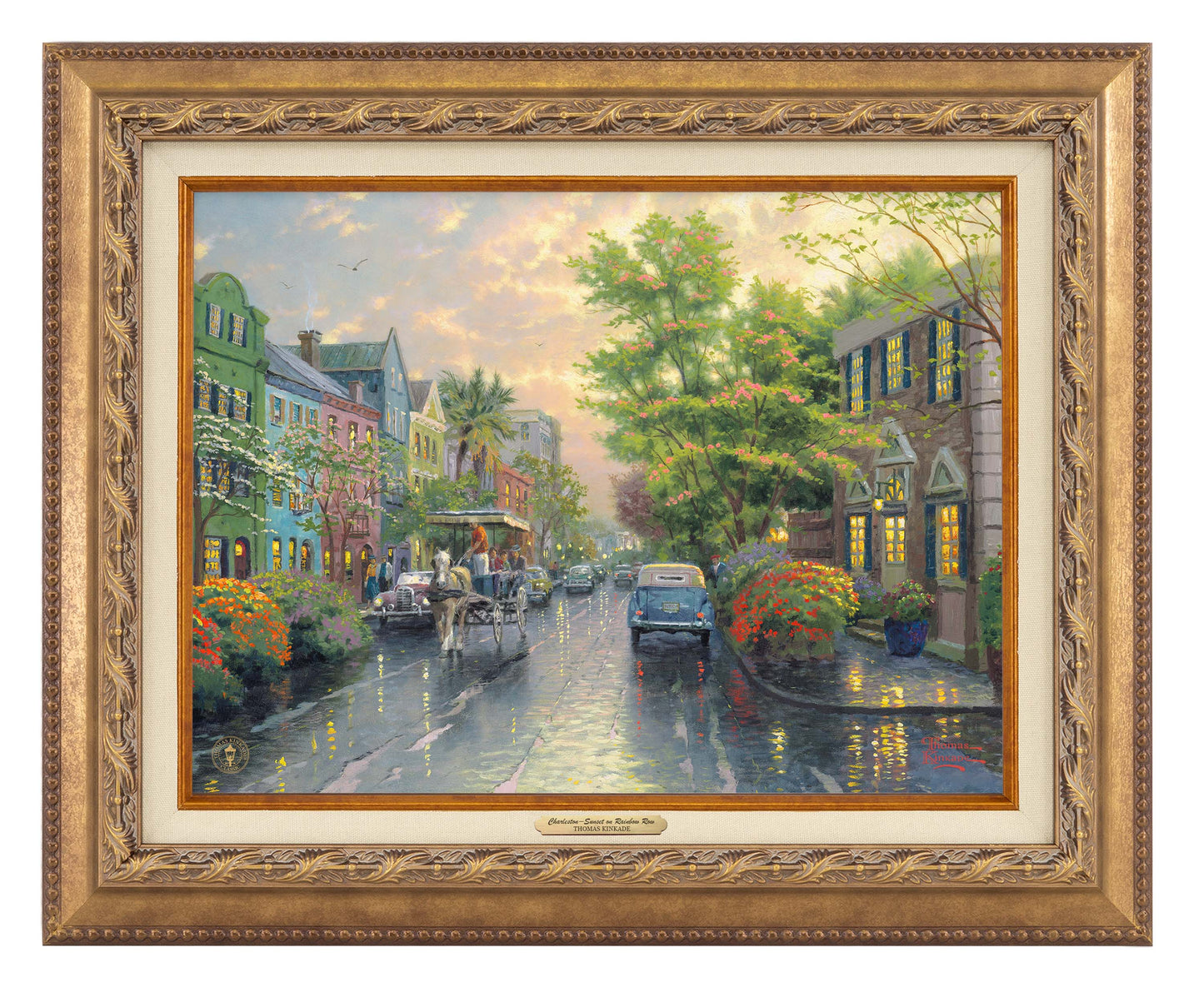 Charleston, Sunset on Rainbow Row - Canvas Classics