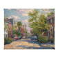Rainbow Row, Charleston - 8" x 10" Gallery Wrapped Canvas