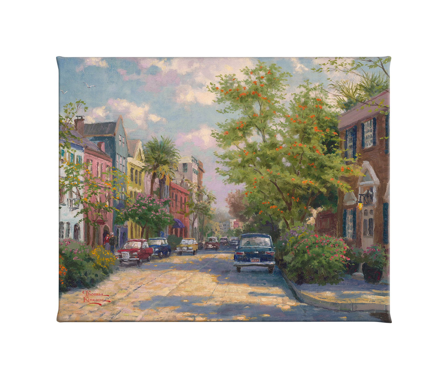 Rainbow Row, Charleston - 8" x 10" Gallery Wrapped Canvas
