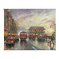 City by the Bay, Sunset on Fisherman's Wharf, San Francisco - 8" x 10" Gallery Wrapped Canvas