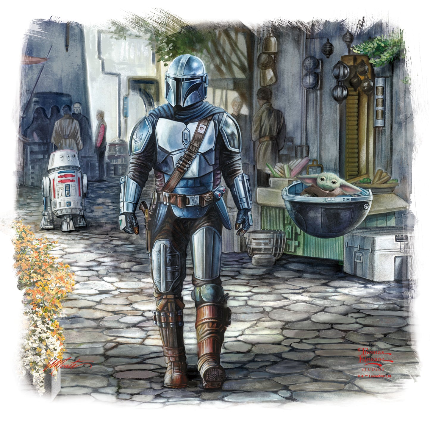 The Mandalorian™ - A Welcome Sight - 14" x 14" Metal Box Art