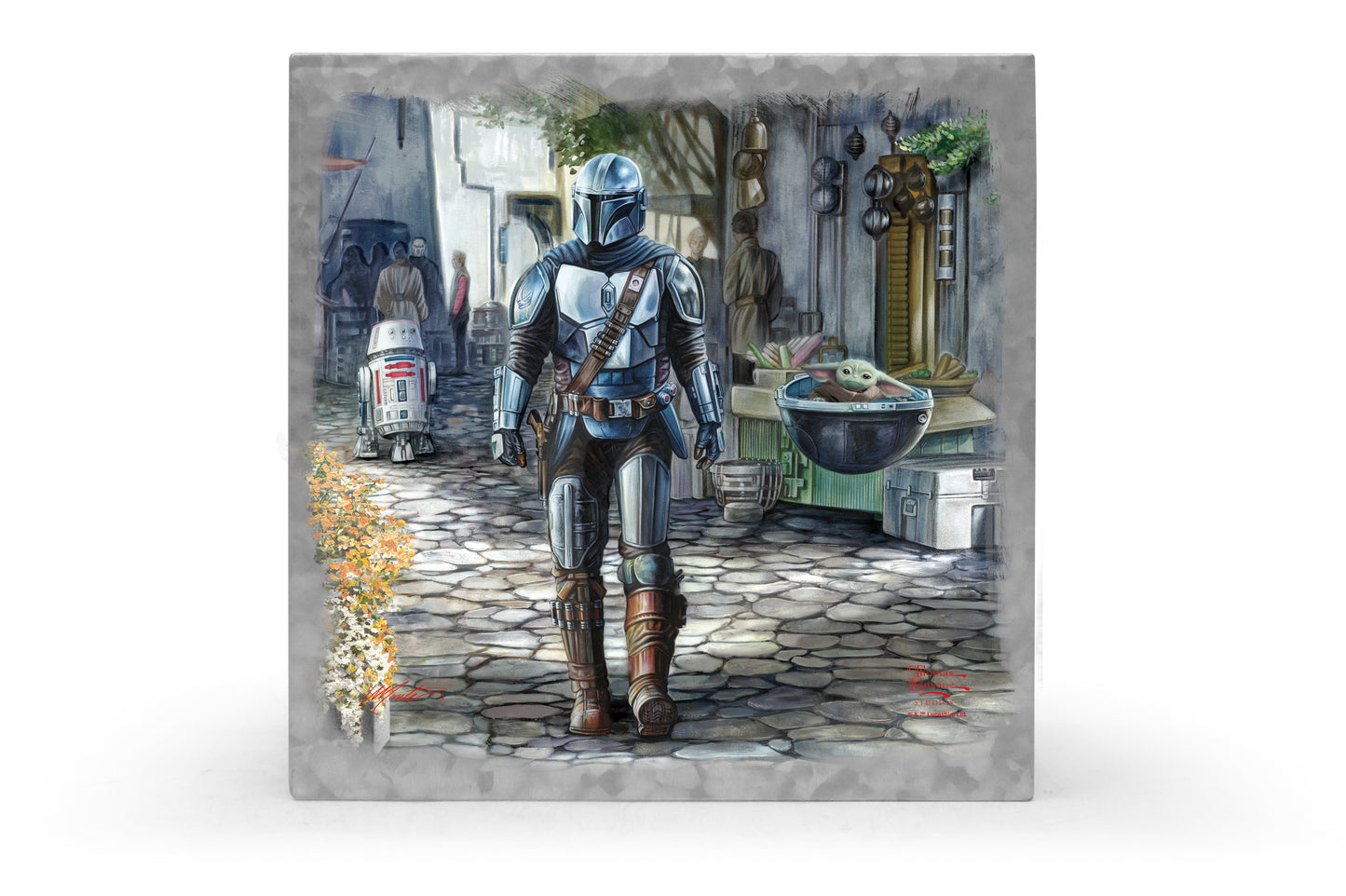 The Mandalorian™ - A Welcome Sight - 14" x 14" Metal Box Art