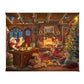Santa Checking His List - 8" x 10" Gallery Wrapped Canvas