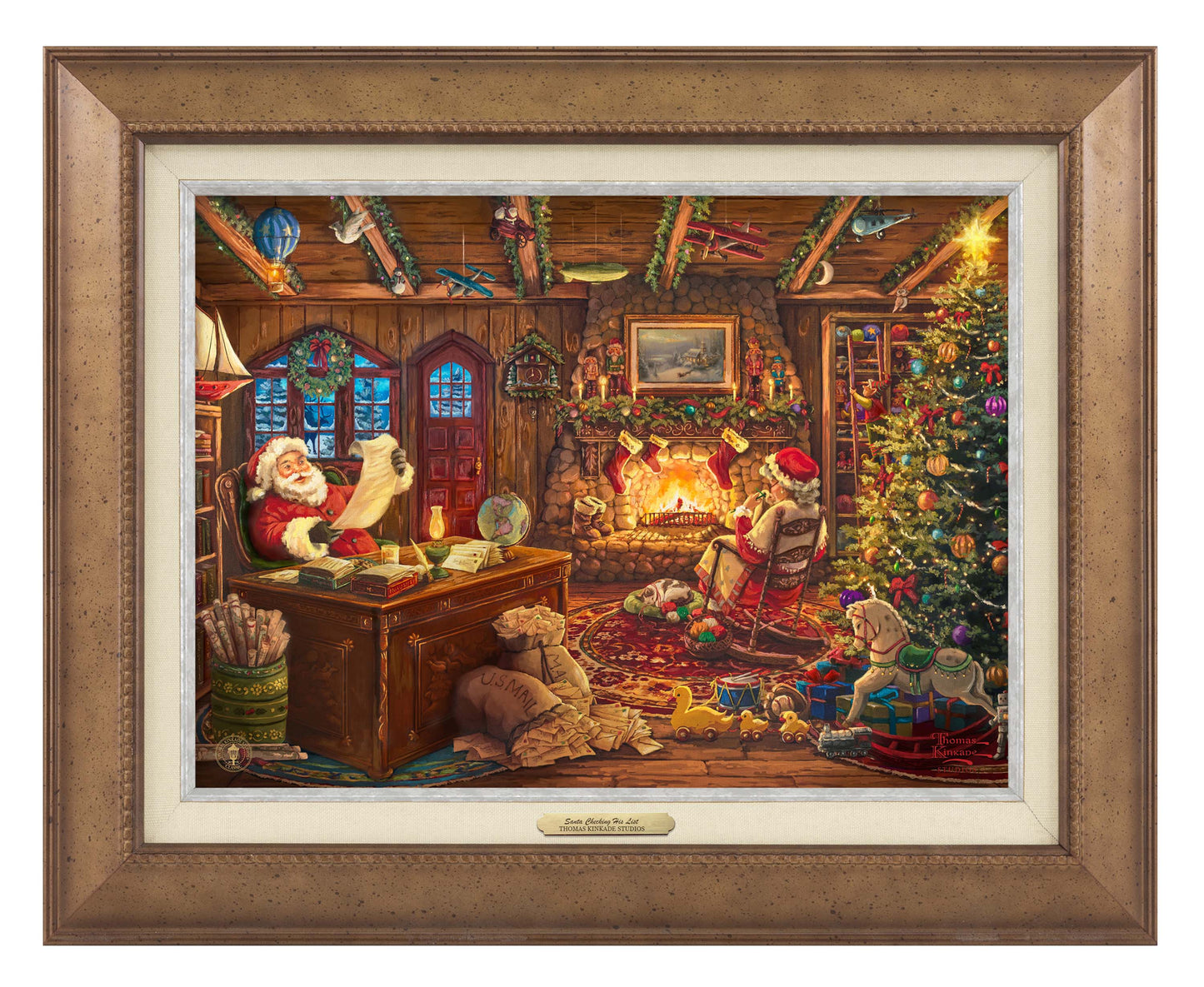 Santa Checking His List - Canvas Classics