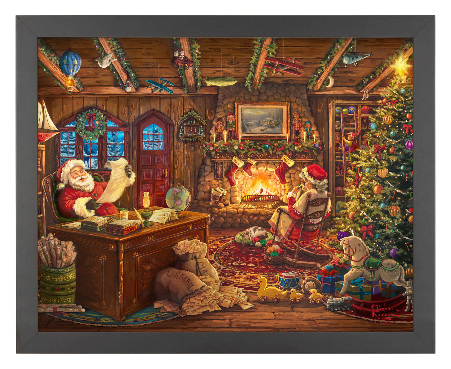 Santa Checking His List - Art Prints