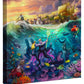 Disney Ursula - 14" x 14" Gallery Wrapped Canvas
