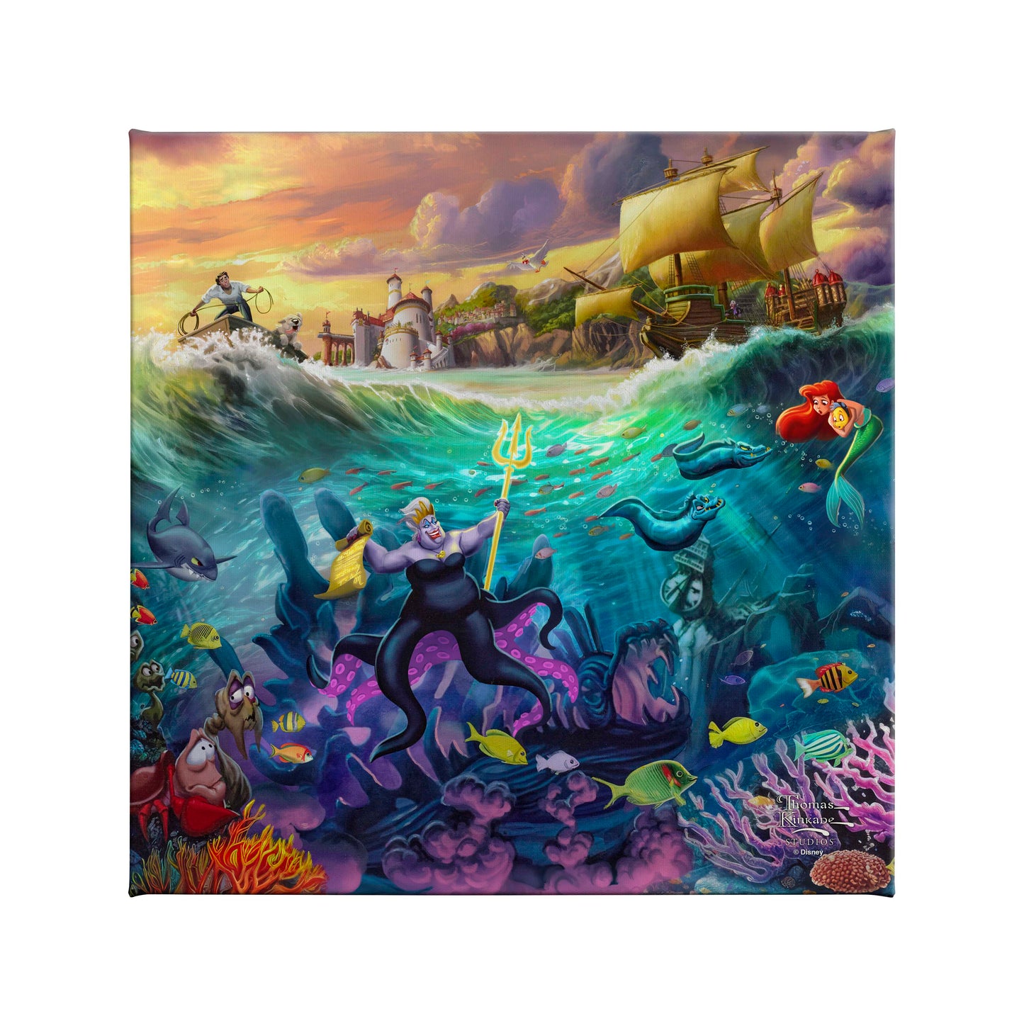 Disney Ursula - 14" x 14" Gallery Wrapped Canvas