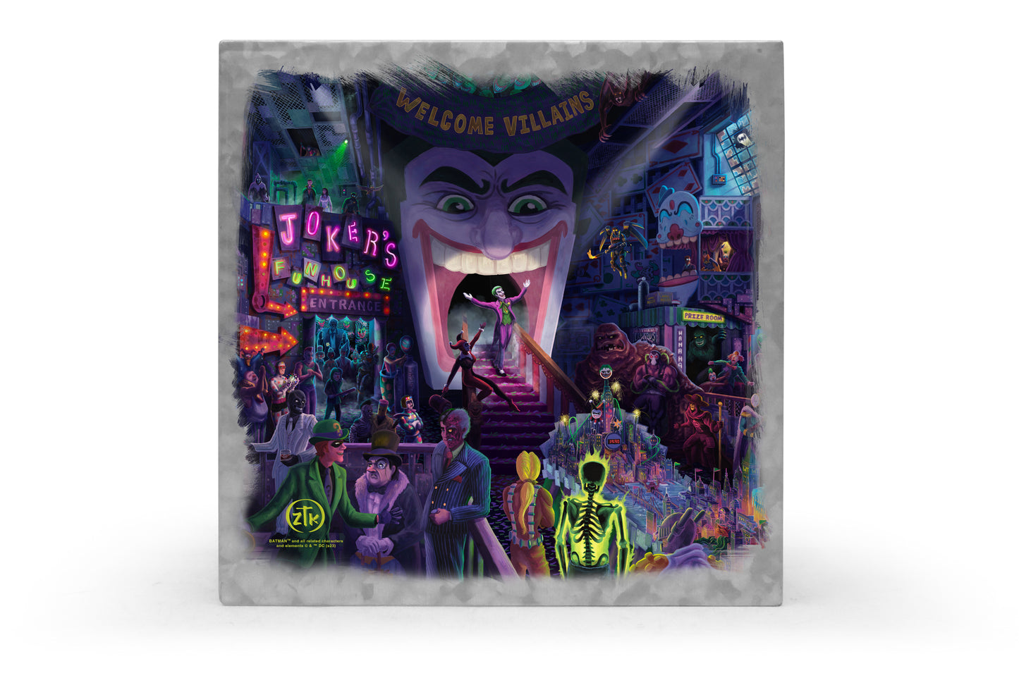 The Joker's™ Ball - 14" x 14" Metal Box Art