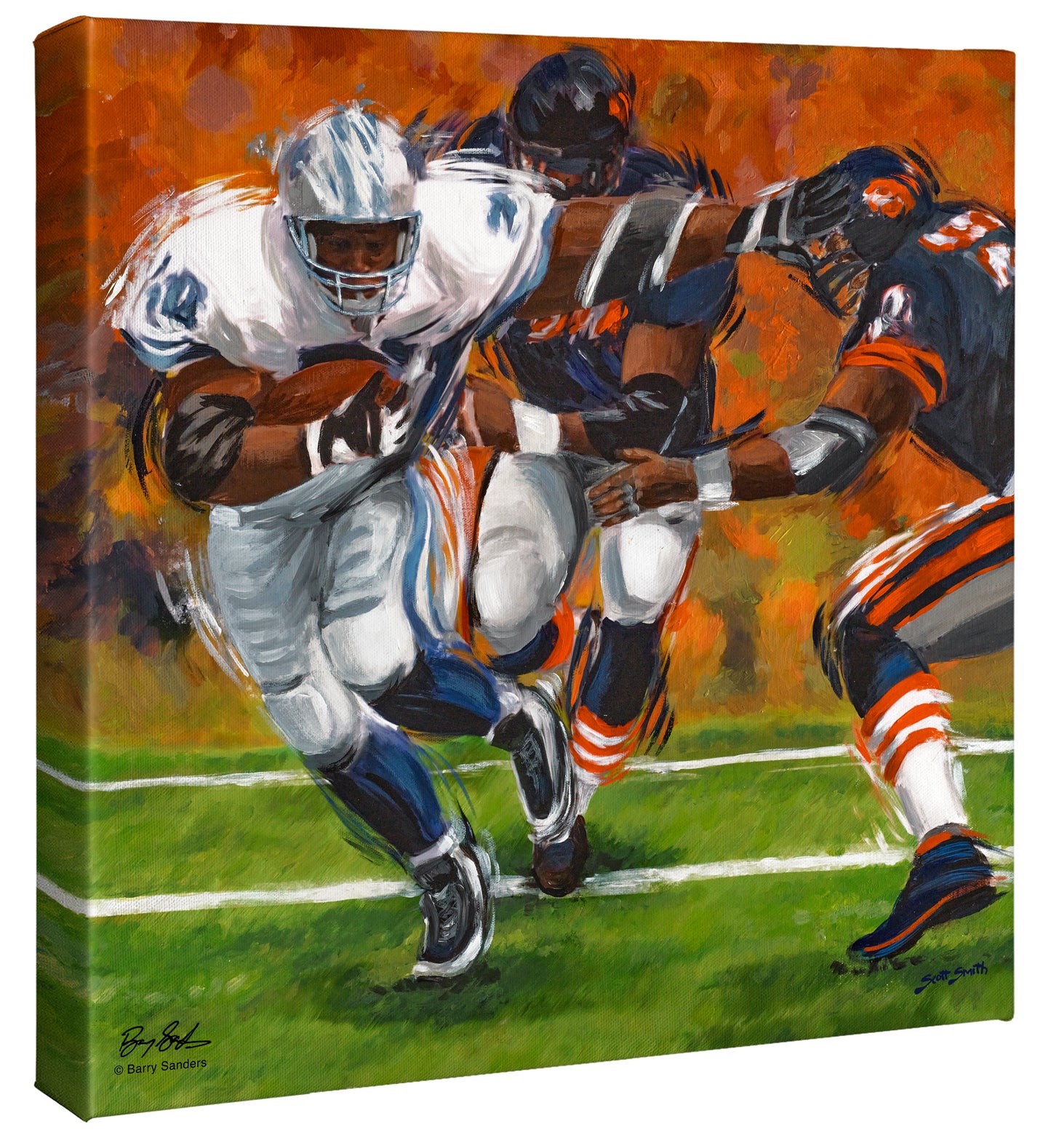 Barry Sanders - 14" x 14" Gallery Wrapped Canvas