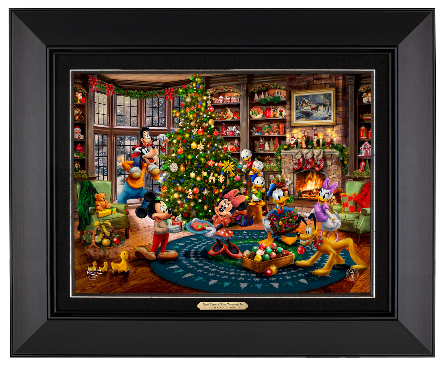 Disney Mickey and Minnie Trimming the Tree - Canvas Classics