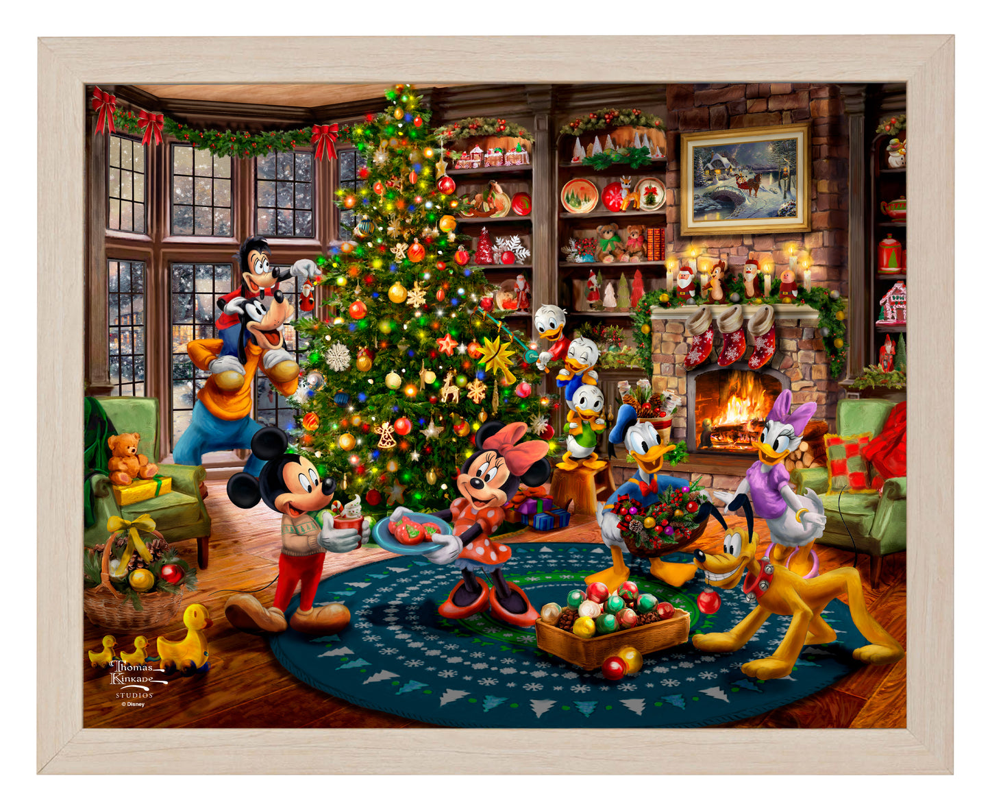 Disney Mickey and Minnie Trimming the Tree - Art Prints